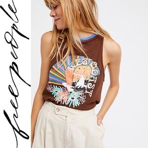 🌸NWT FP Splice up Your Life West Coast Tank Brown